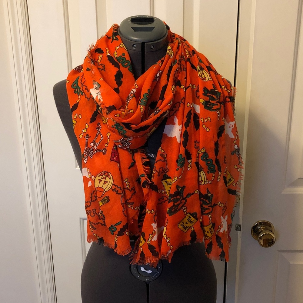 Halloween Themed Orange Scarf